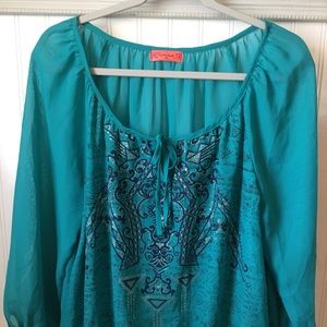 Turquoise blouse